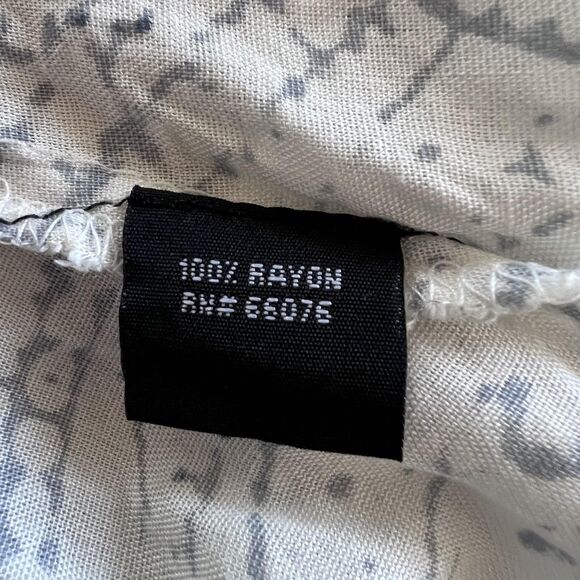 Raviya Dress Womens XL White Blue Smocked Maxi Paisley Ruffle Strap Boho Rayon - Picture 7 of 9